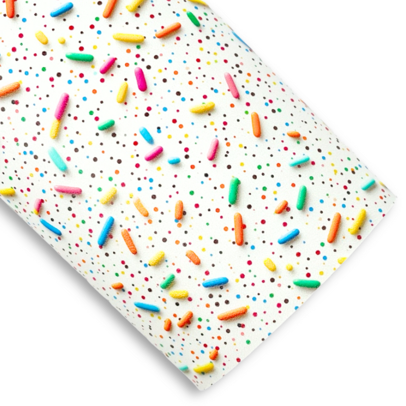 Realistic Dotted Sprinkles Vegan Leather