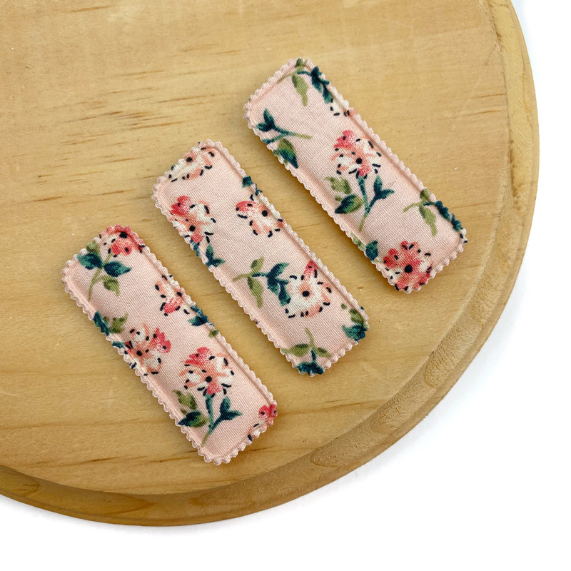 Pink Fall Floral Rectangle Snap Clip Covers