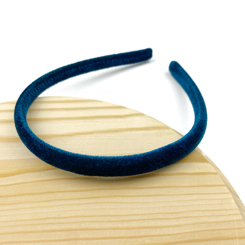 Teal Velvet Thin Wholesale Headband