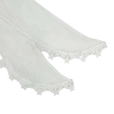 White Star trimmed Sheer Shaker JB Effortless Bow Strip - Large Serged Edge