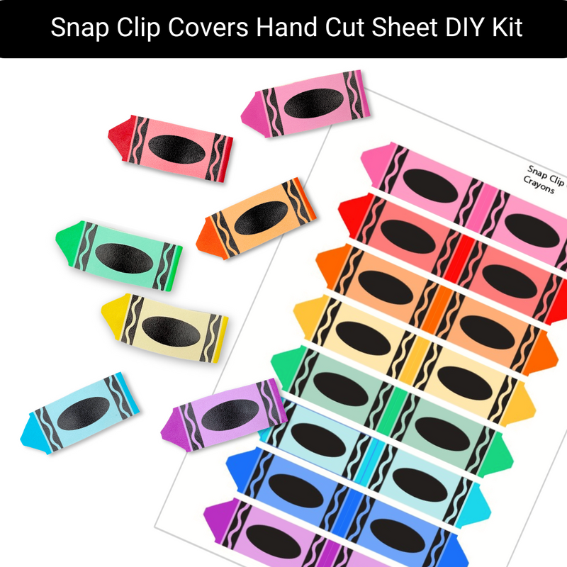 Crayon Snap Clip Cover Hand Cut Sheet DIY Kit