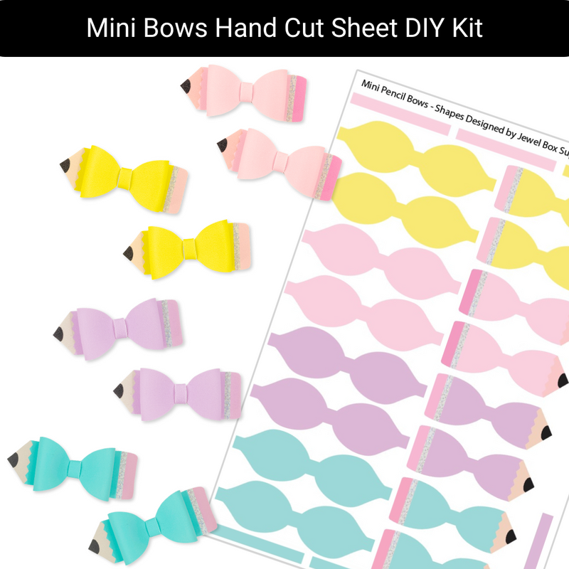 Pencil Mini Bows Hand Cut Sheet DIY Kit