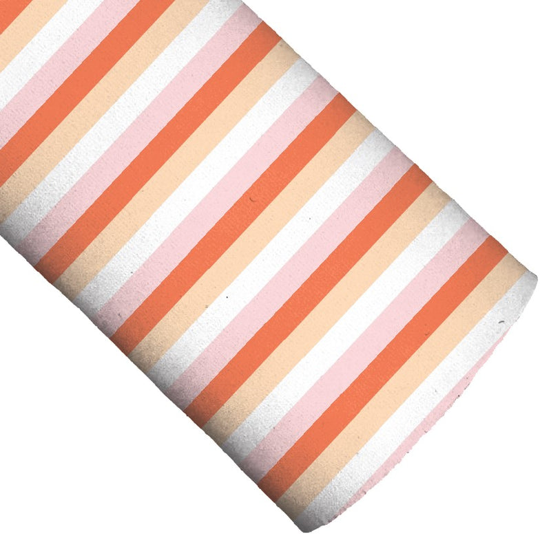 Cute Candy Corn Stripes Faux Leather