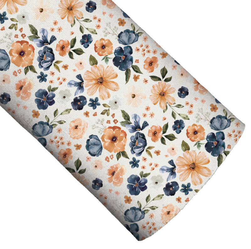 Farm and Meadow Floral Cream Faux Leather