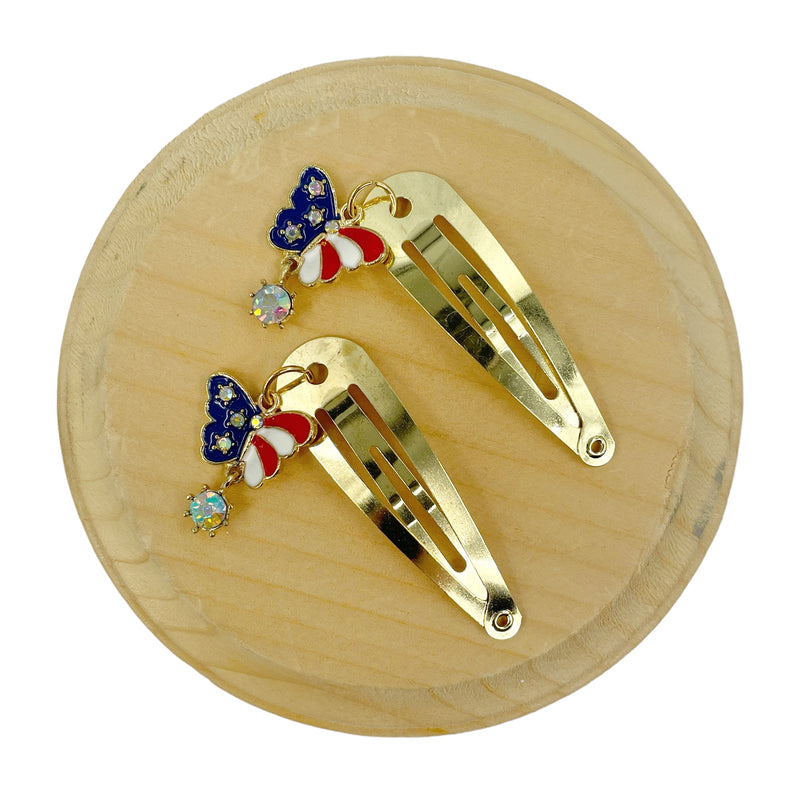 American Butterfly Snap Clips- Set of 2