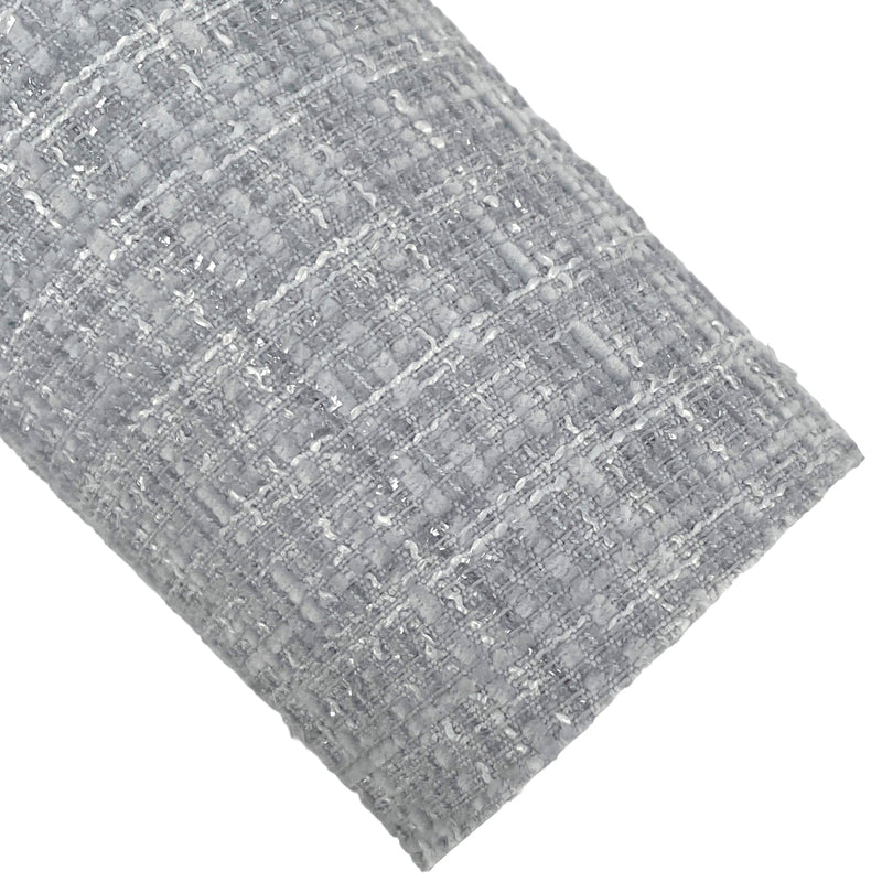 Grey Sparkle Tweed Vegan Leather