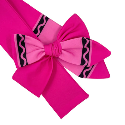 Back to School Crayon JB Effortless Bow Strips - Closed Edge