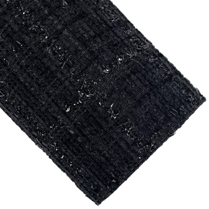 Black Sparkle Tweed Vegan Leather