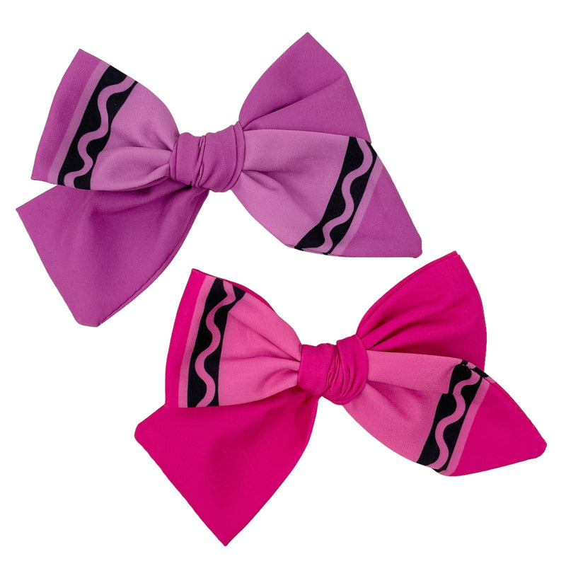 Back to School Crayon JB Effortless Bow Strips - Closed Edge