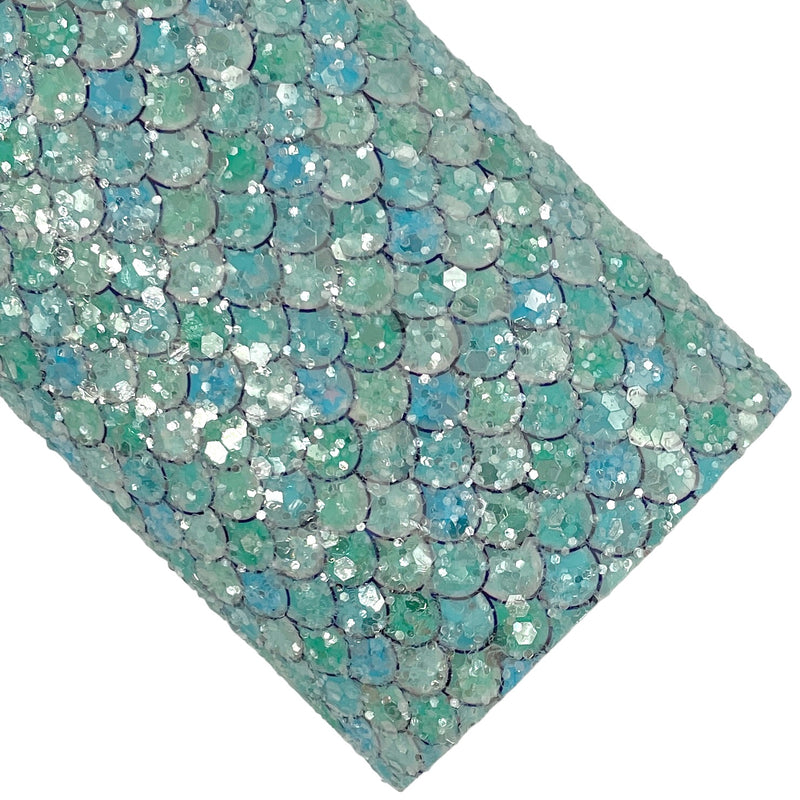 Blue Hues Mermaid Tail metallic Glitter