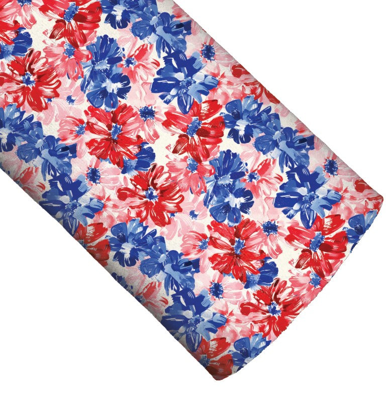 USA Painted Floral Vegan Leather