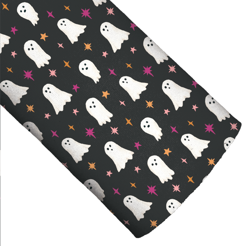 Little Boo Ghosts & Sparkles Black Faux Leather