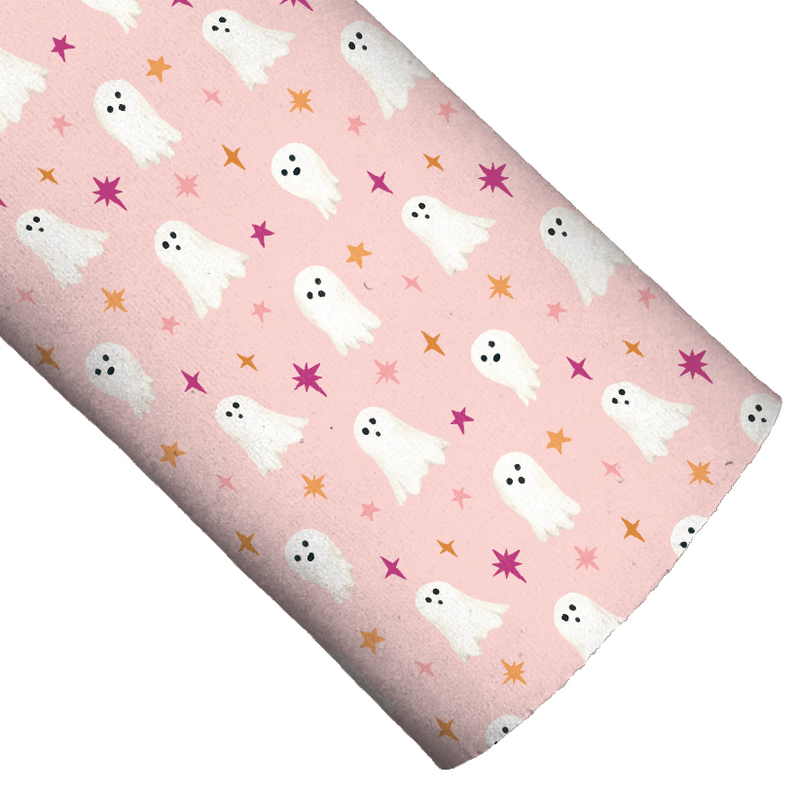 Little Boo Ghosts & Sparkles Pink Faux Leather