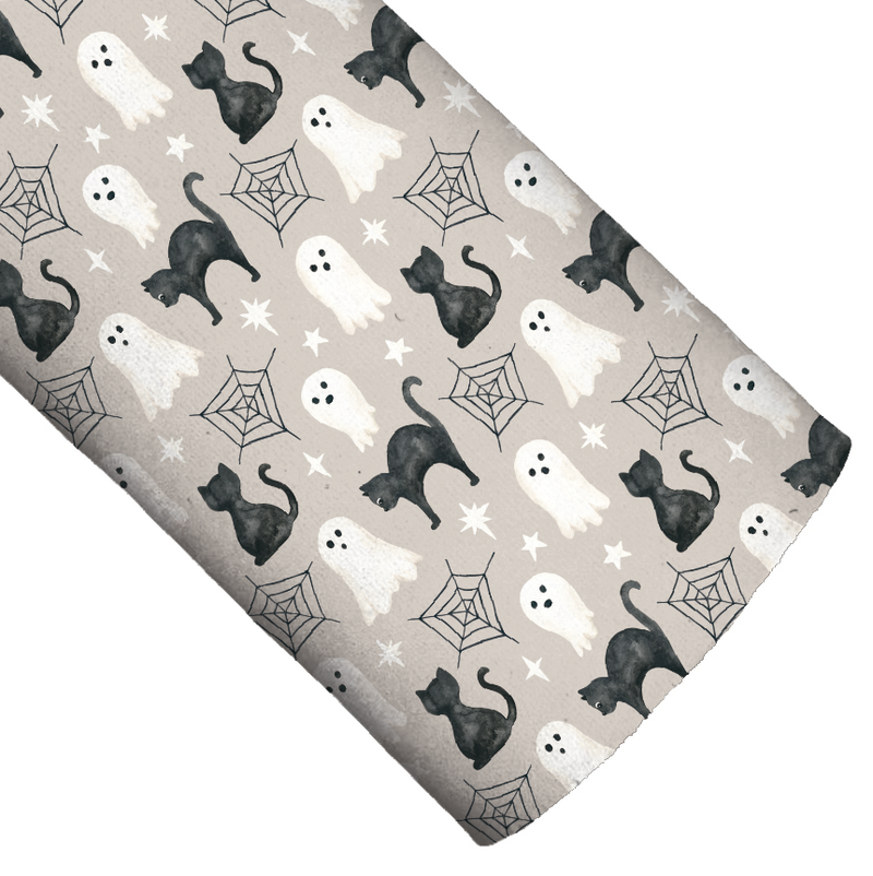 Little Boo Halloween Grey Faux Leather