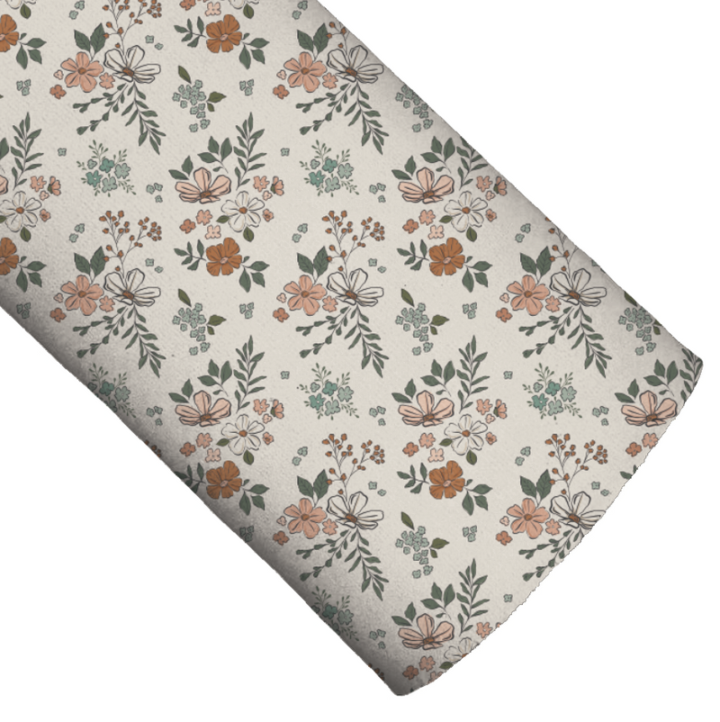 Montana Bloom Simple Floral Cream Faux Leather