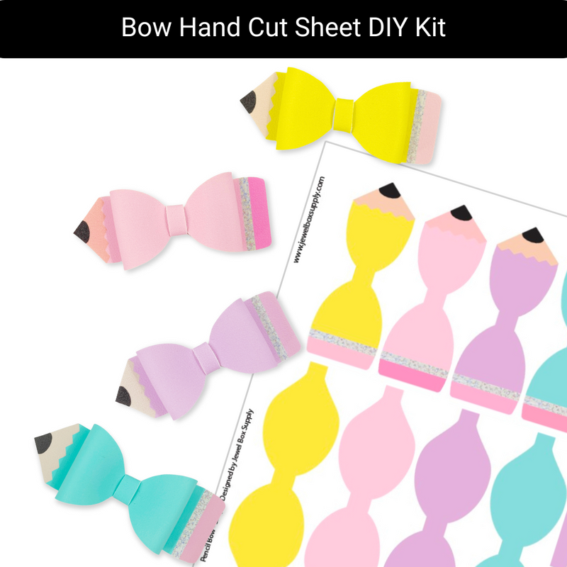 Pencil Bows Hand Cut Sheet DIY Kit