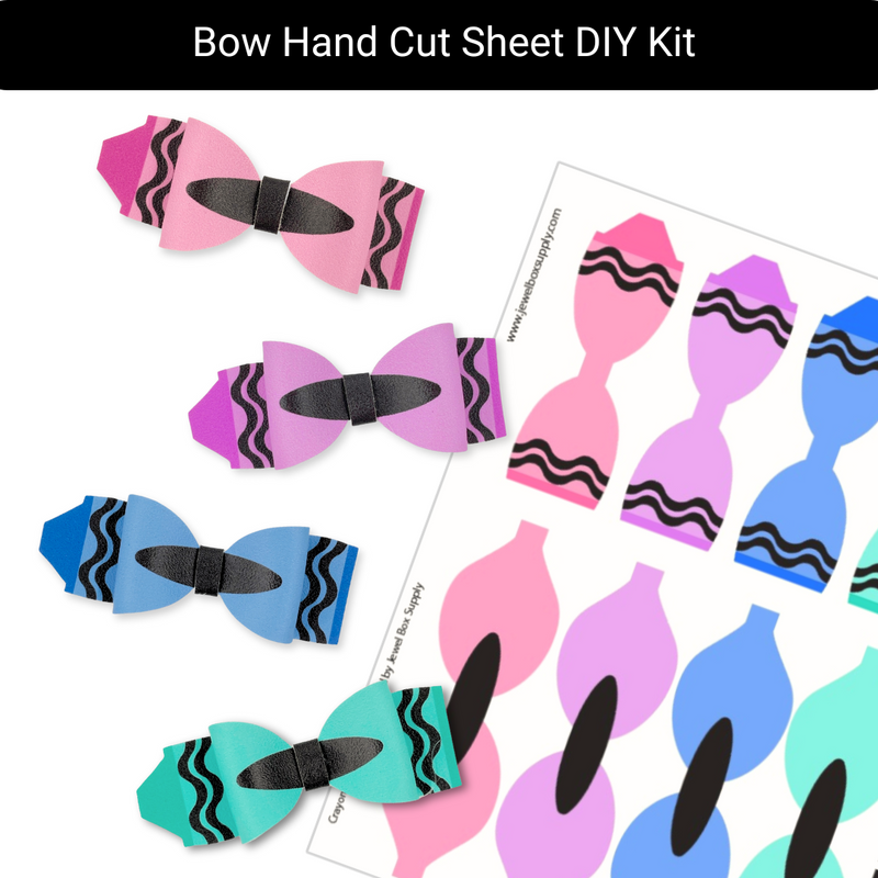 Crayon Bows Hand Cut Sheet DIY Kit