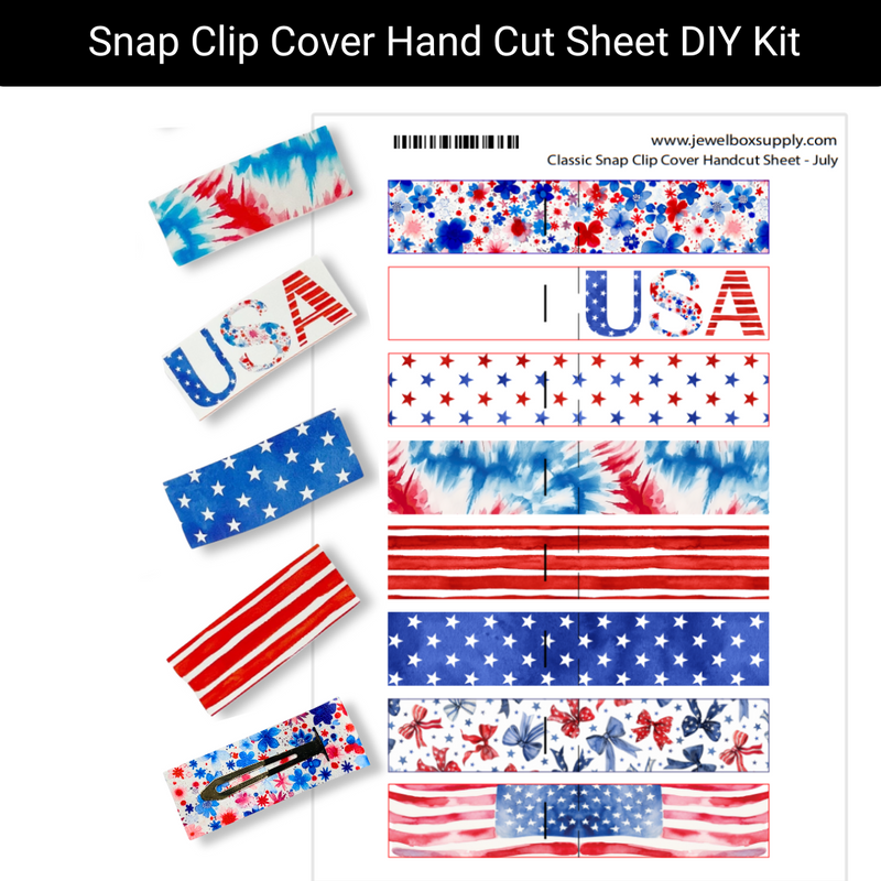 July Snap Clip Cover Hand Cut Sheet DIY Kit
