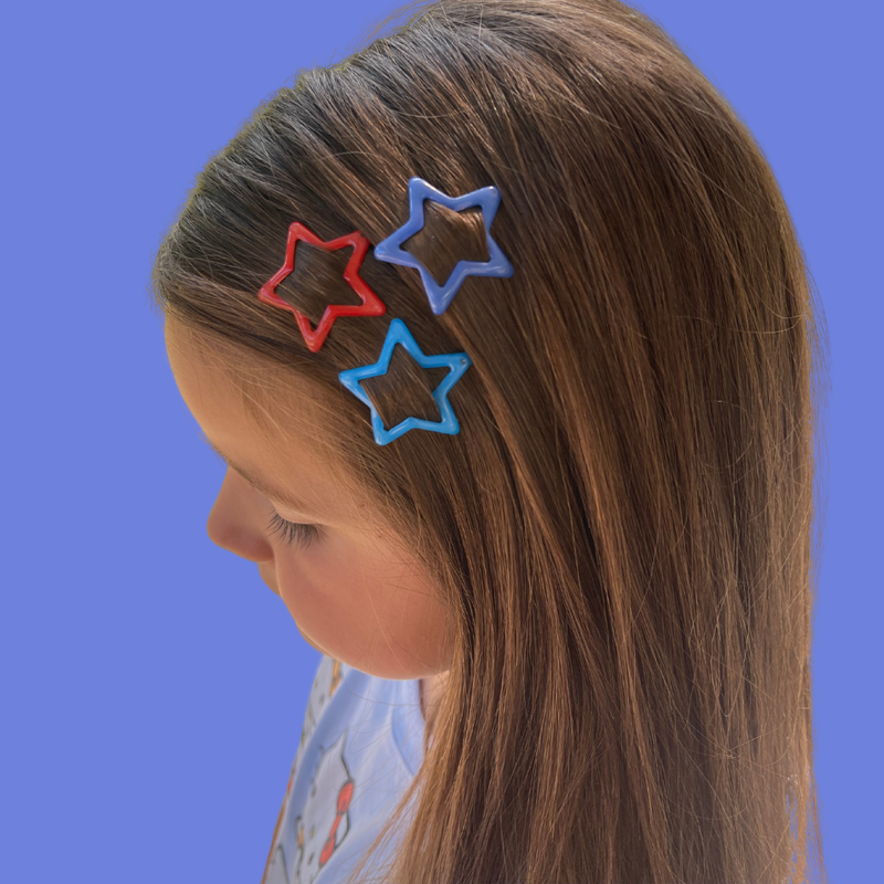 July Star Glow in the Dark Snap Clips
