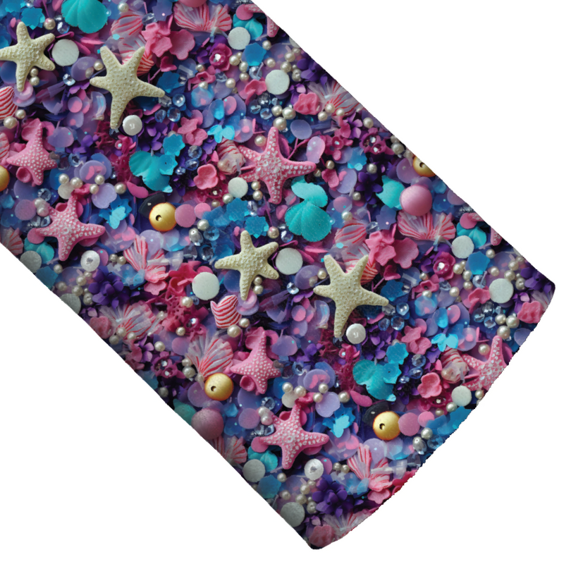 Realistic Star Fish Confetti Vegan Leather