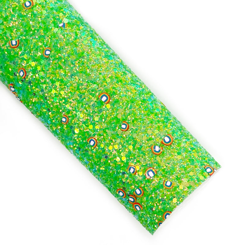 Leprechaun Green and Rainbow Pieces Glitter