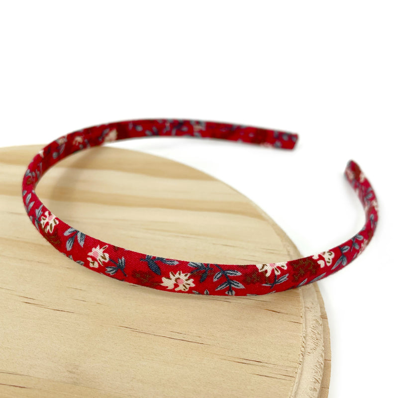 Red Handpicked Blooms Thin Wholesale Headband