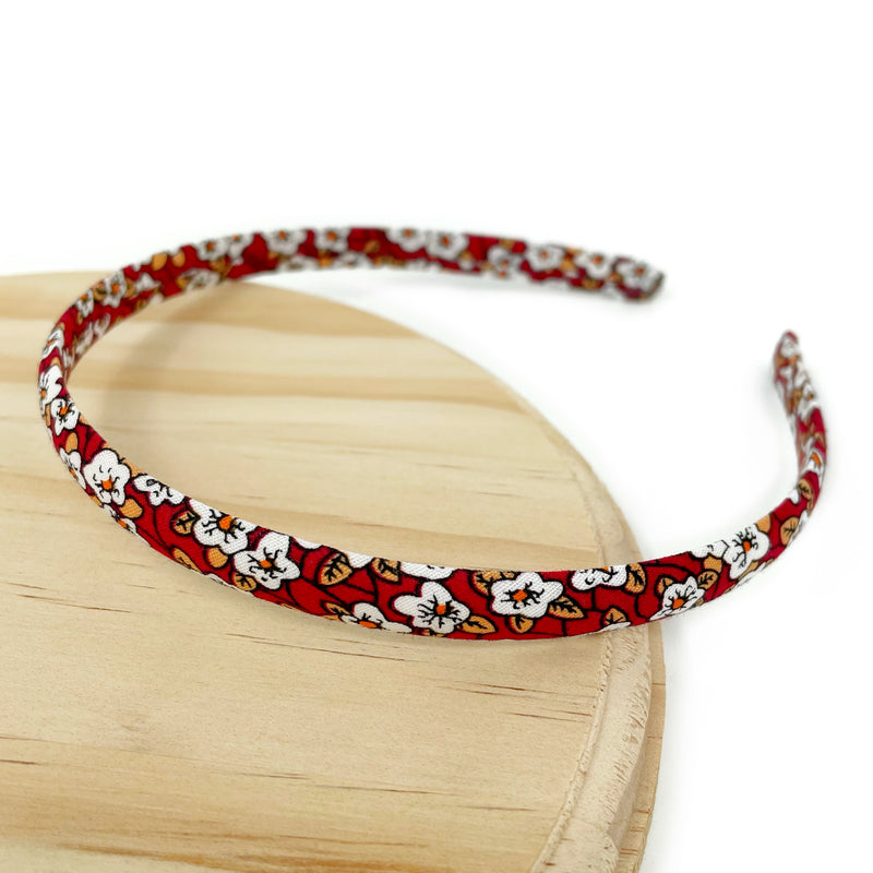 Red Blooms Thin Wholesale Headband