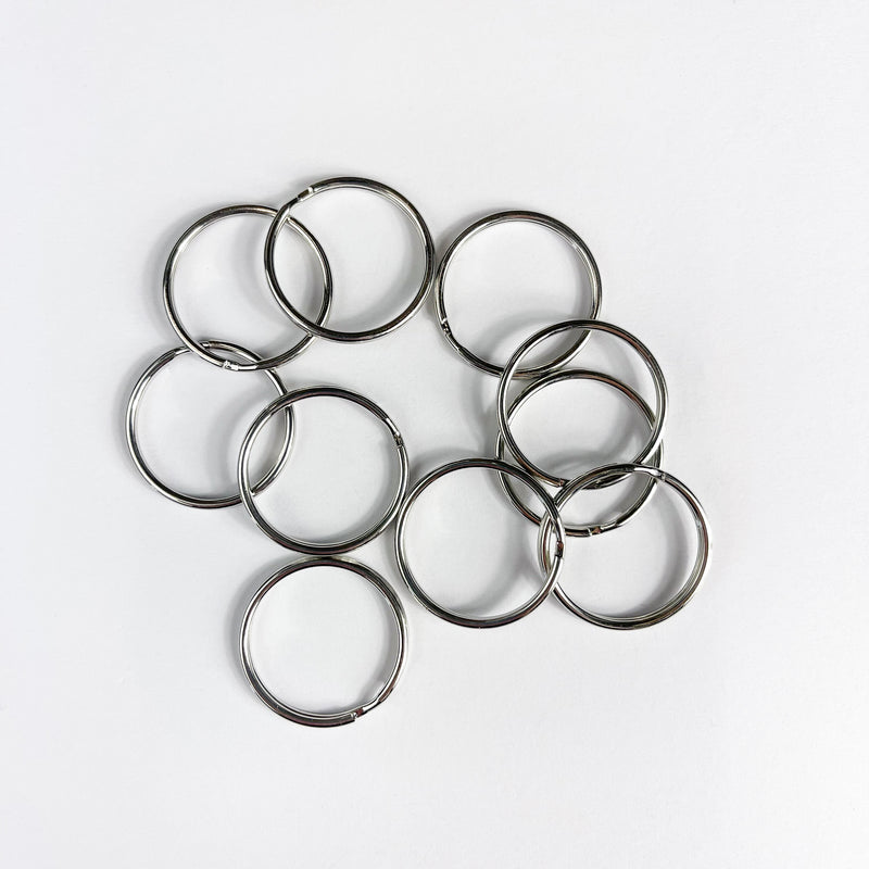 Set of 10 - Silver Split Key Ring