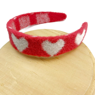 Heart Fuzzy Headbands