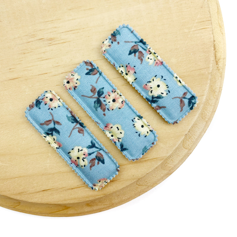 Blue Fall Floral Rectangle Snap Clip Covers