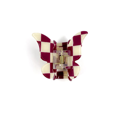Butterfly Checkered Hair Clips