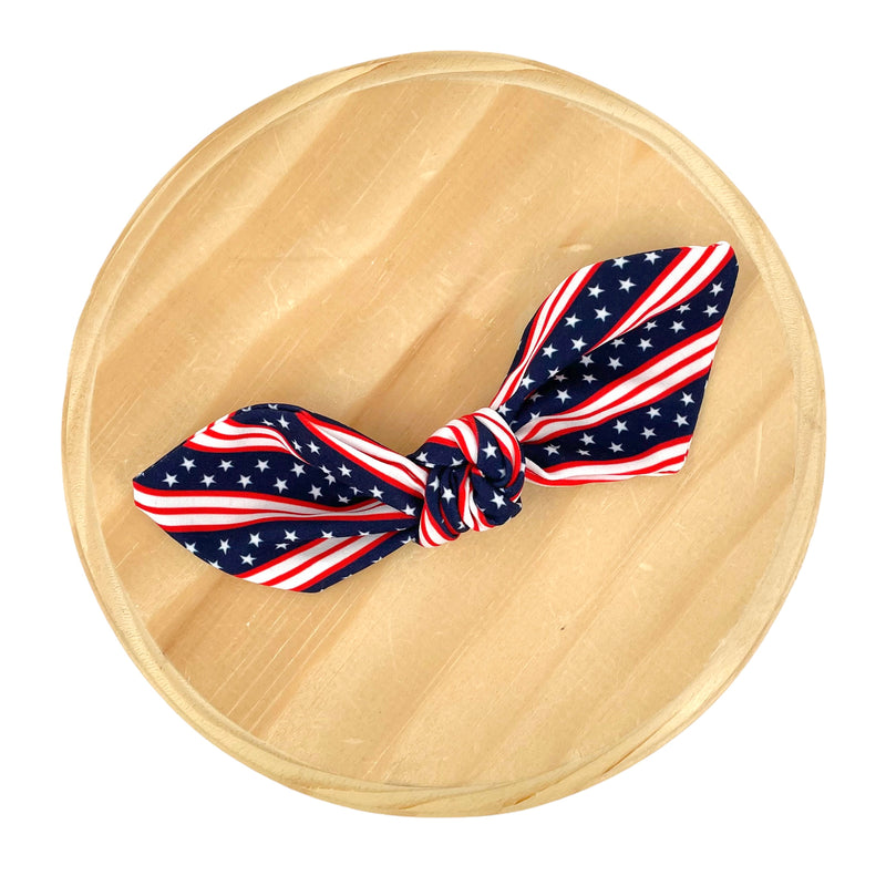 July 4th Knot Hair Bow Clip