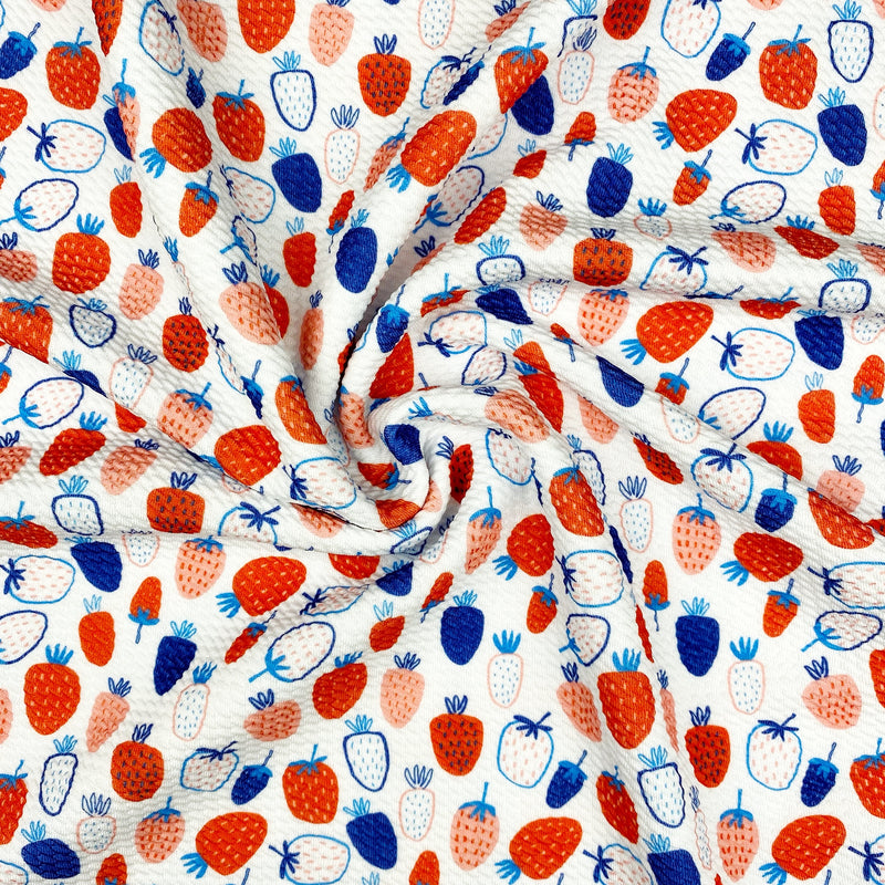 July Strawberries Bullet Fabric