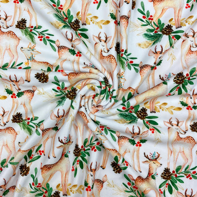 Sweet Holly Reindeer DBP Fabric