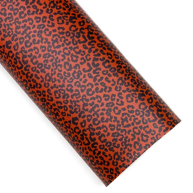 Pumpkin Mini Leopard Vegan Leather