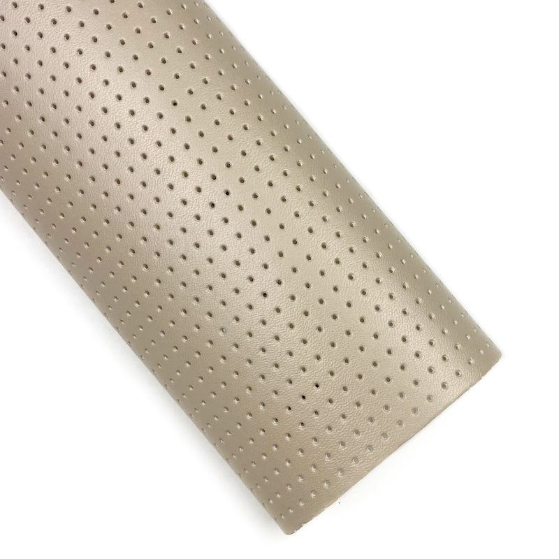 Dove Perforated Vegan Leather
