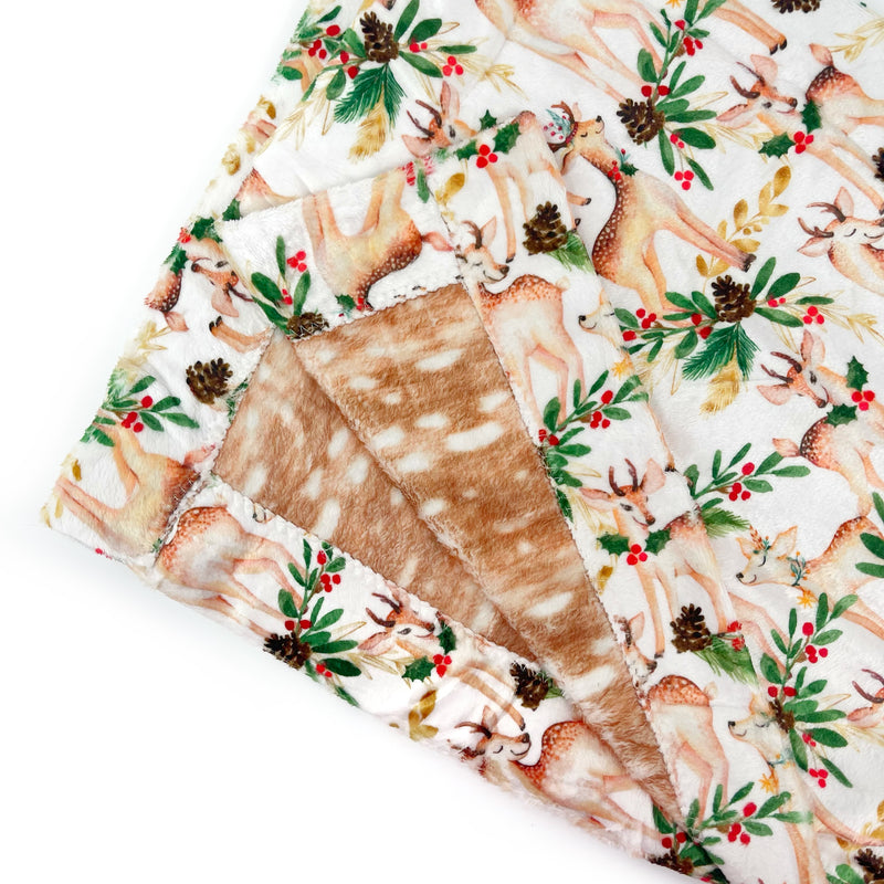 Sweet Fawn Christmas Blankets