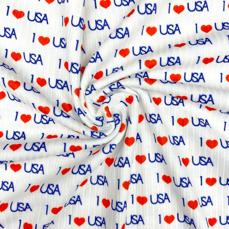 I Heart USA Rib Knit
