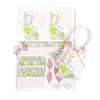 Easter Hey Girl Bucket Bag, Tassel, and Spill the Tea Bow Hand Cut Sheet