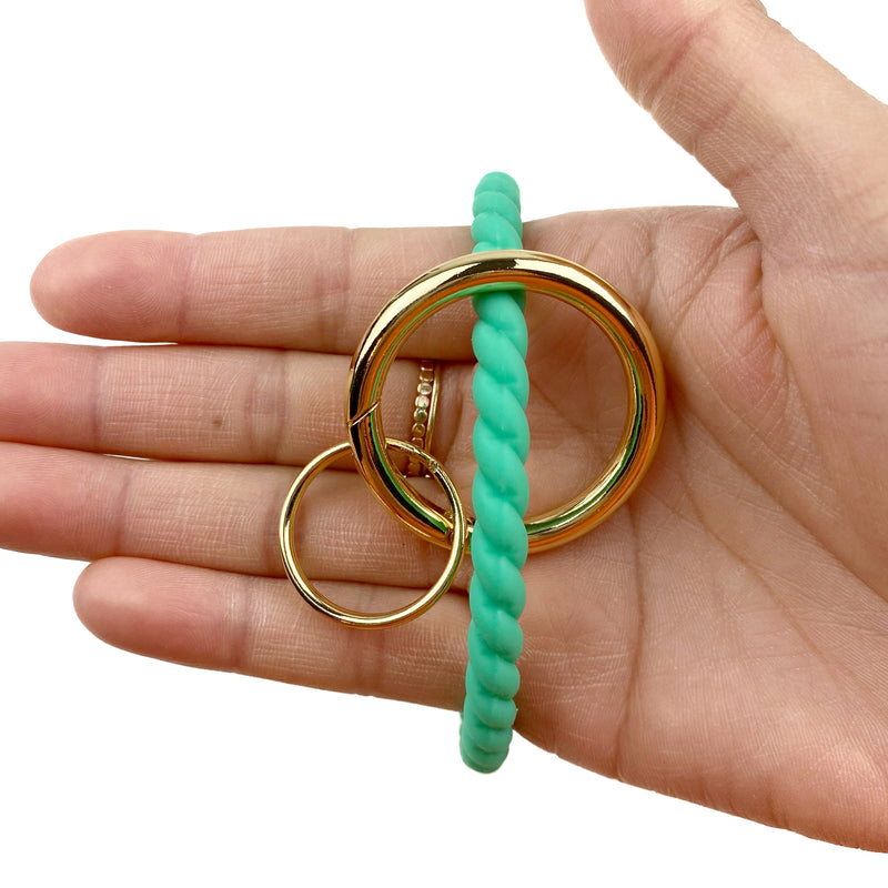 Turquoise Twisted Bracelet Key Chain