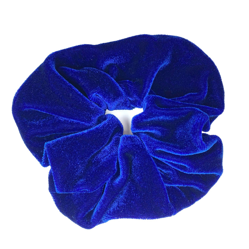 Sapphire Velvet Scrunchies