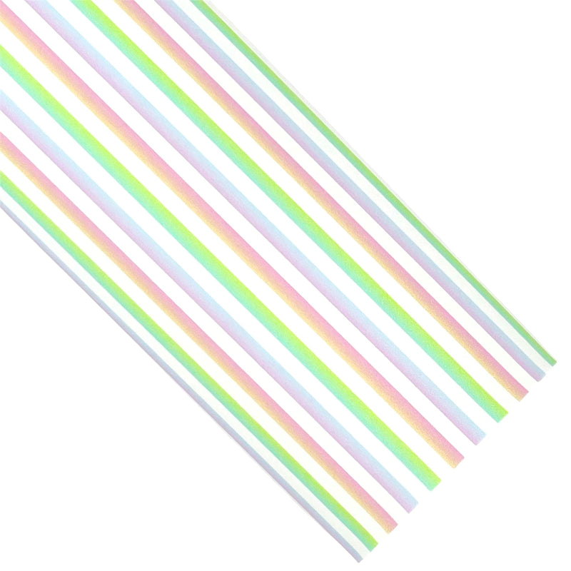 Pastel Tie Dye Stripes Vegan Leather