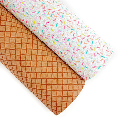 Waffle Cone Embossed Vegan Leather