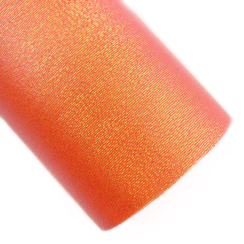Coral Orange Sparkle Tulle