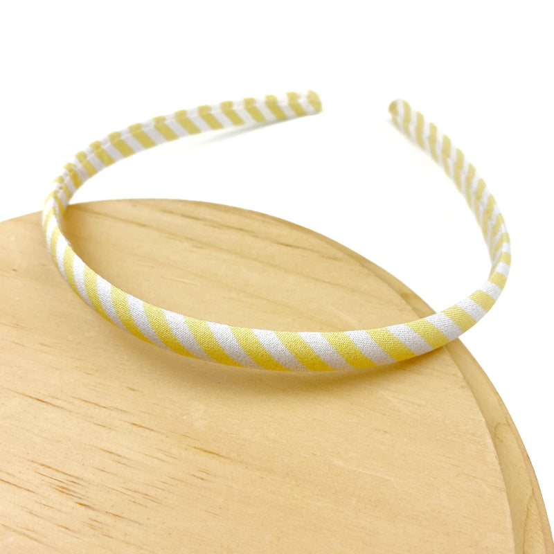 Lemon Seersucker Thin Wholesale Headband