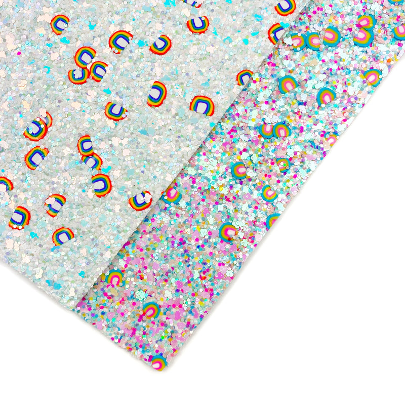 Primary Rainbow & Cloud Pieces Glitter