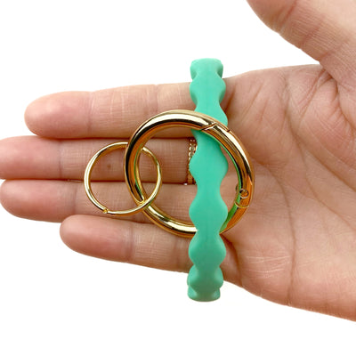 Turquoise Wavy Bracelet Key Chain