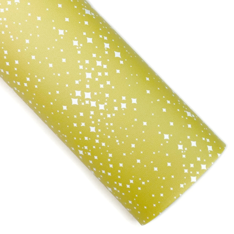 Sparkly Beauty Yellow Vegan Leather